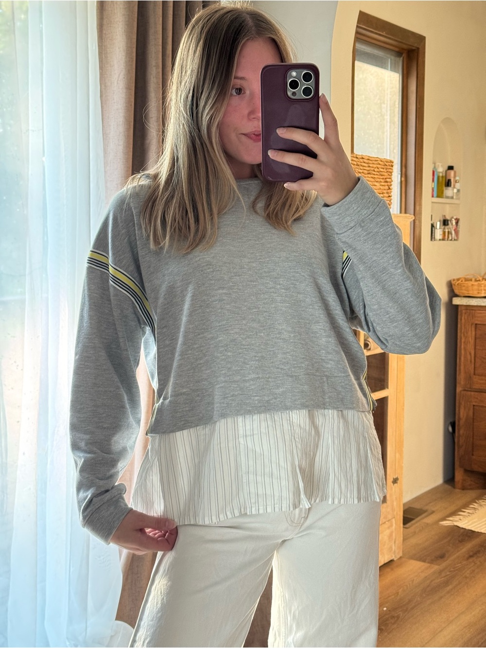 Anthropologie Maeve gray sweatshirt size xxsmall